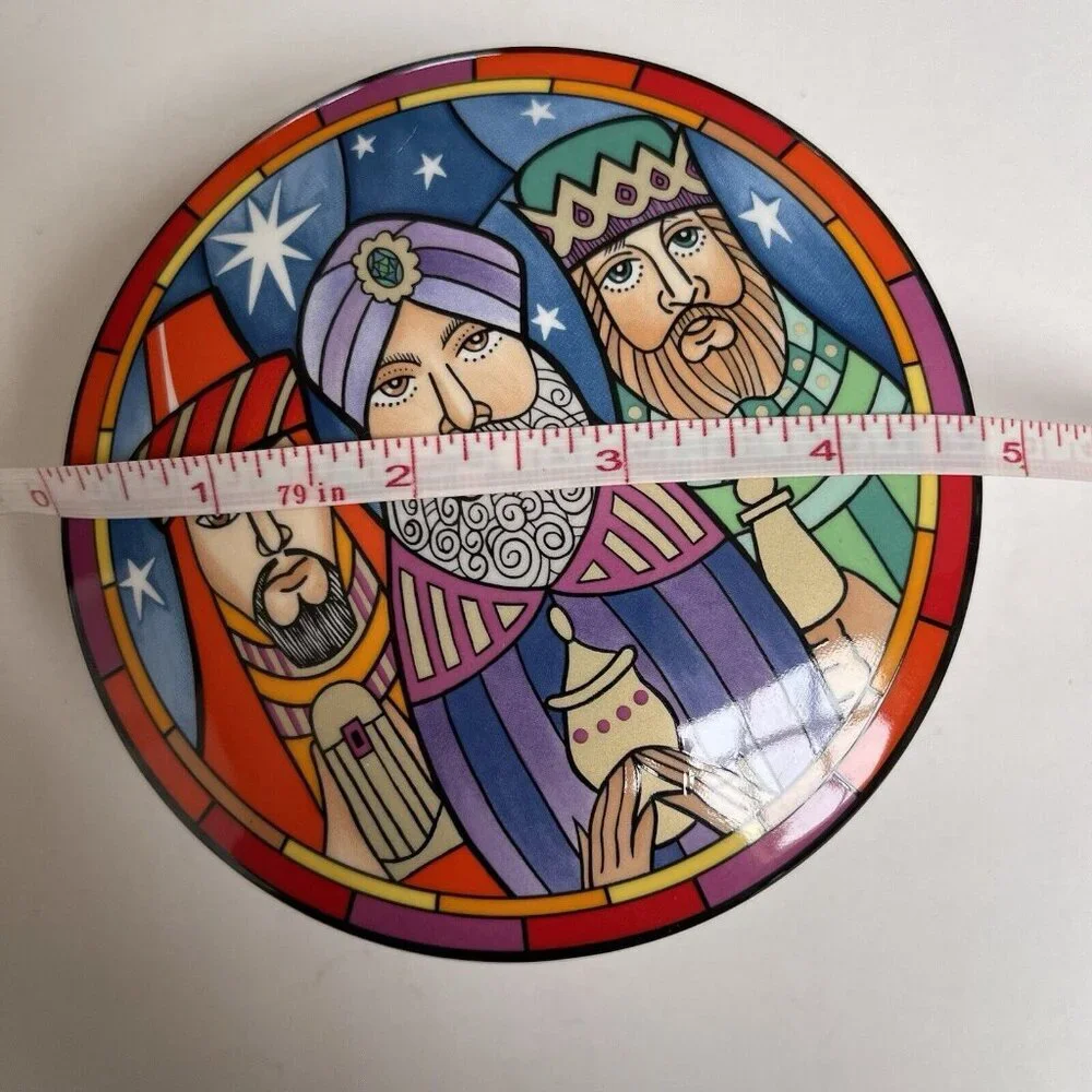 Mikasa Ultra Ceram Ceramic Round Trinket Box Dan Scannell Three Wise Men Japan
